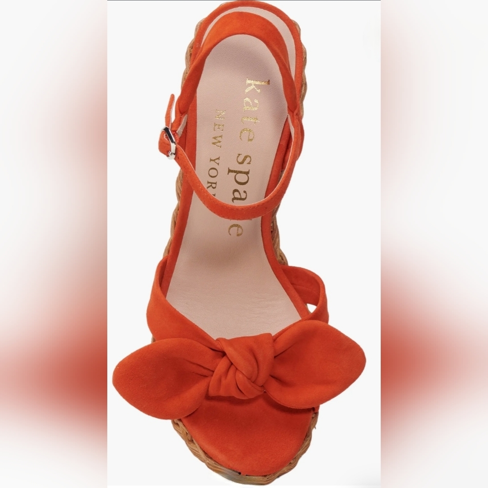 NIB Kate Spade Size 9 Dried Apricot Patio Platform Wedge Sandal - Picture 11 of 15